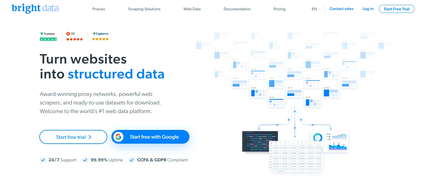 Bright Data Homepage Overview